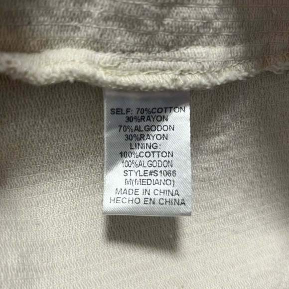 GeeGee Women’s Cream Corduroy Jacket With Pockets size Medium - Picture 5 of 5